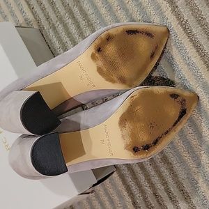 Gray Suede Block Heels